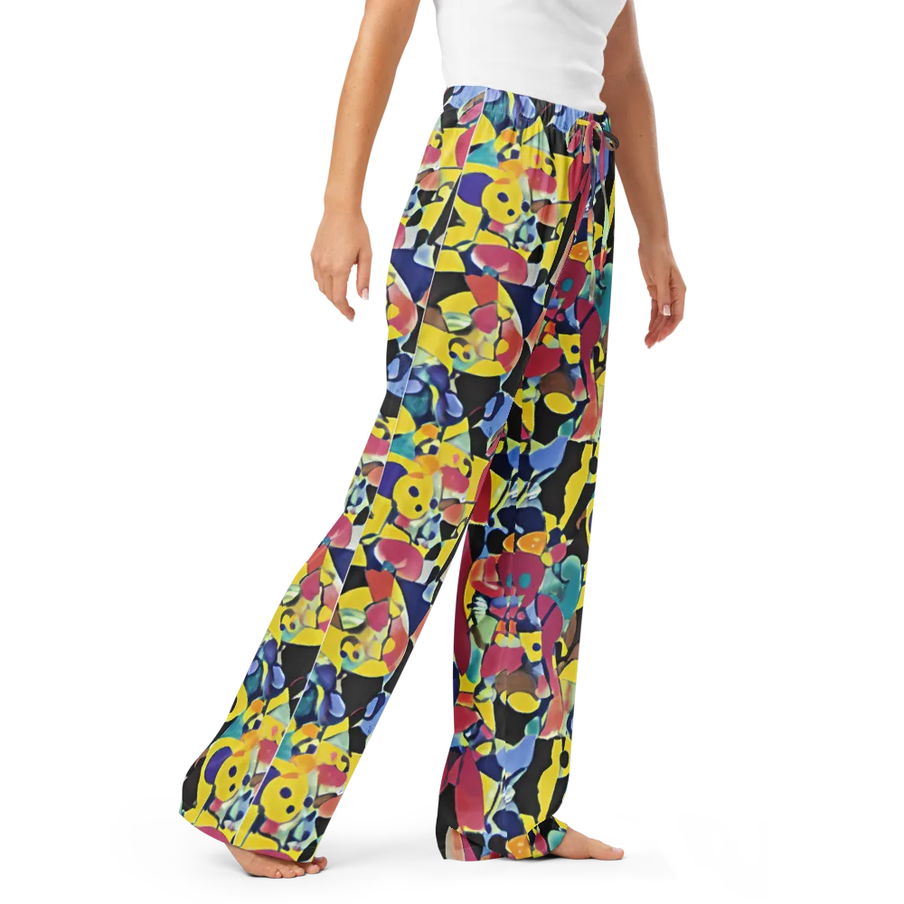 Vivid Collide on Women's Pajama Pants — Right Front