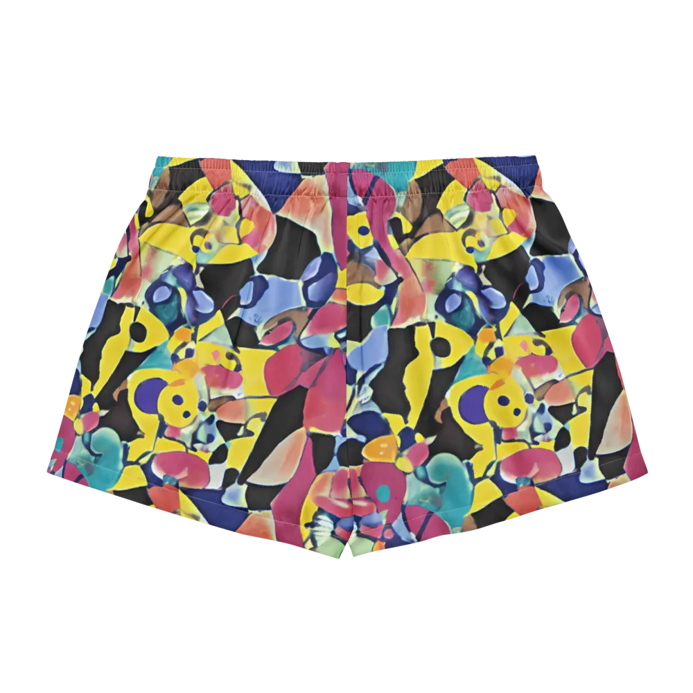 Vivid Collide on Women's Pajama Shorts — Back