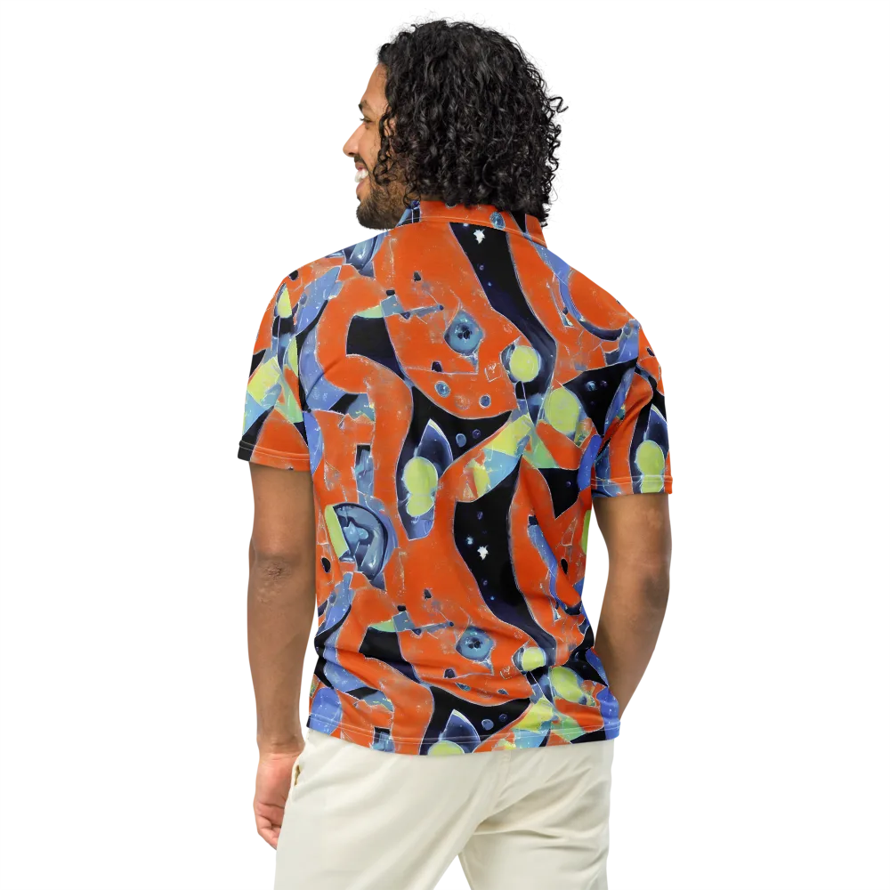 Molten Play on Men's Slim Fit Polo Shirt — Back