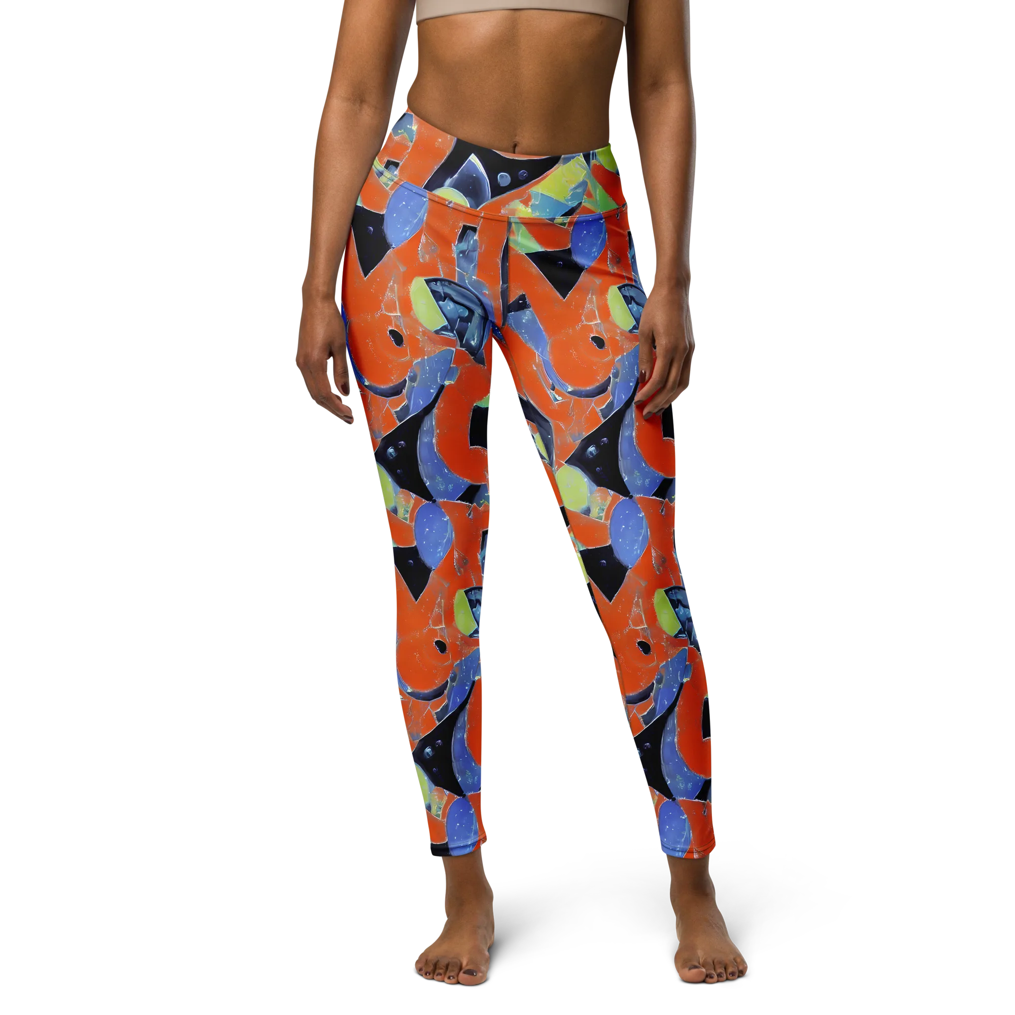 Molten Play on Yoga Leggings — Front