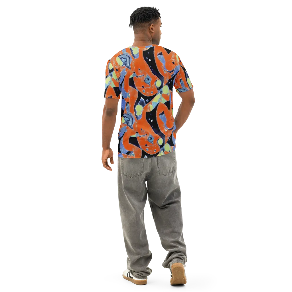 Molten Play on Men's Cotton Crew Neck T-Shirt — Back