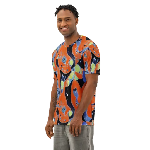 Molten Play on a Men's Cotton Crew Neck T-Shirt