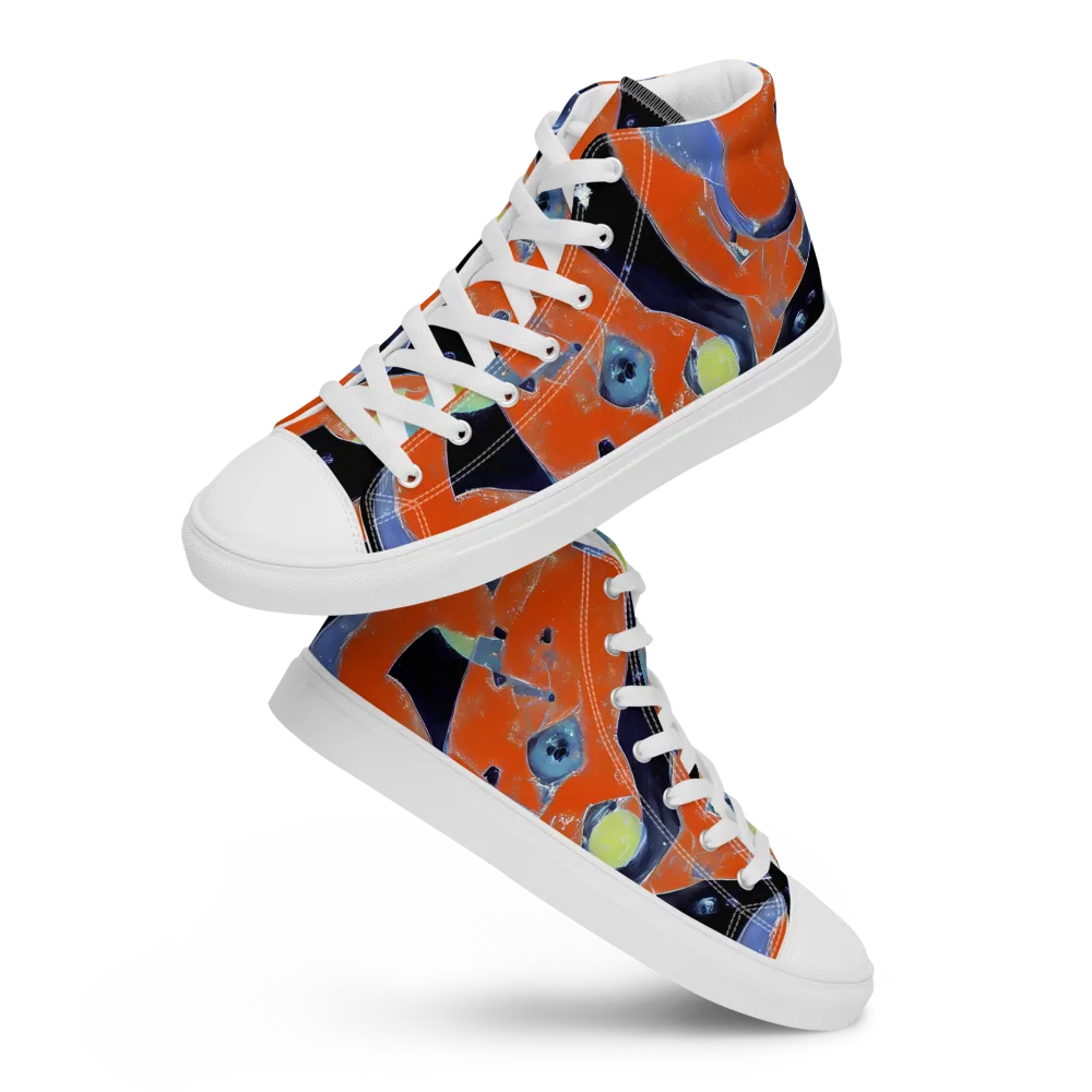 Molten Play on Men's High Top Canvas Shoes — Front