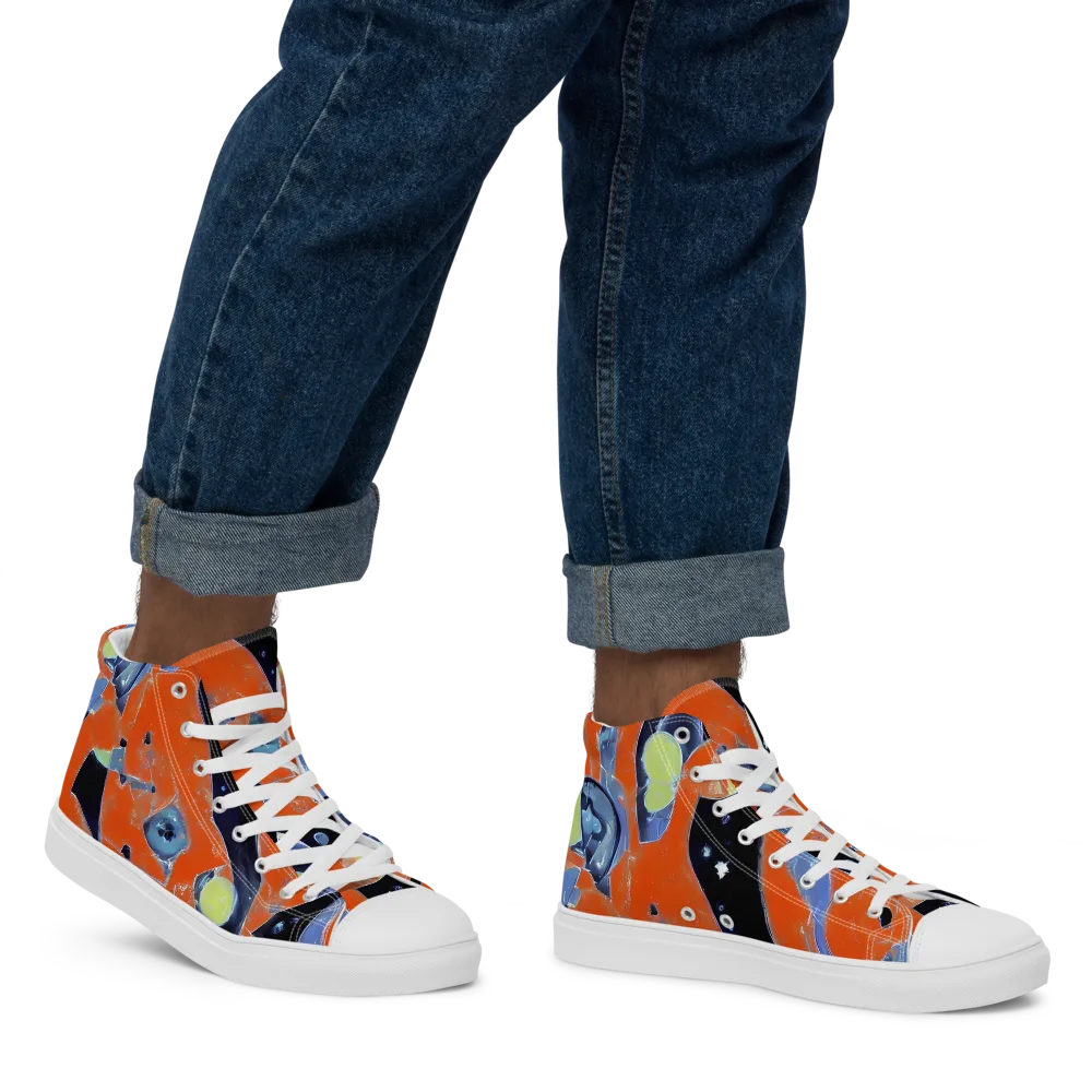 Molten Play on Men's High Top Canvas Shoes — Right