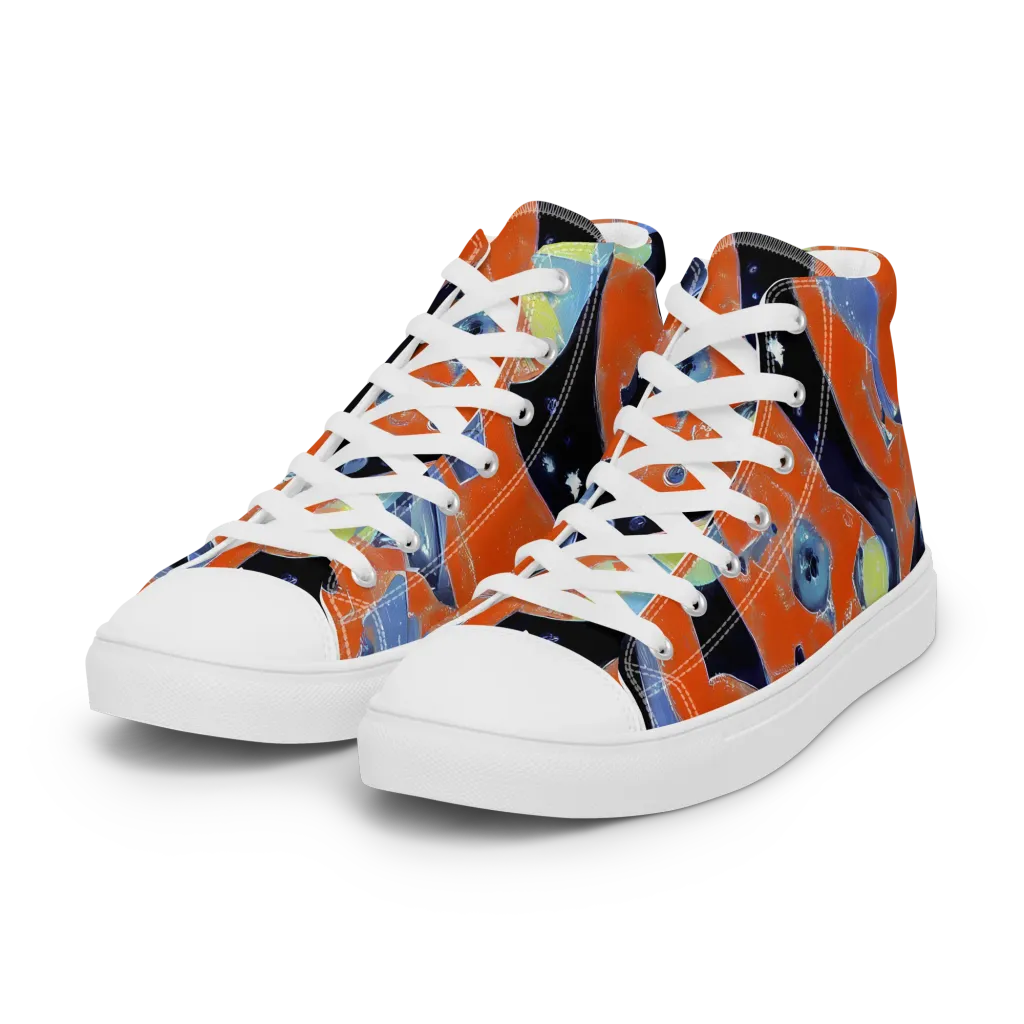 Molten Play on Women's High Top Canvas Shoes — Left Front
