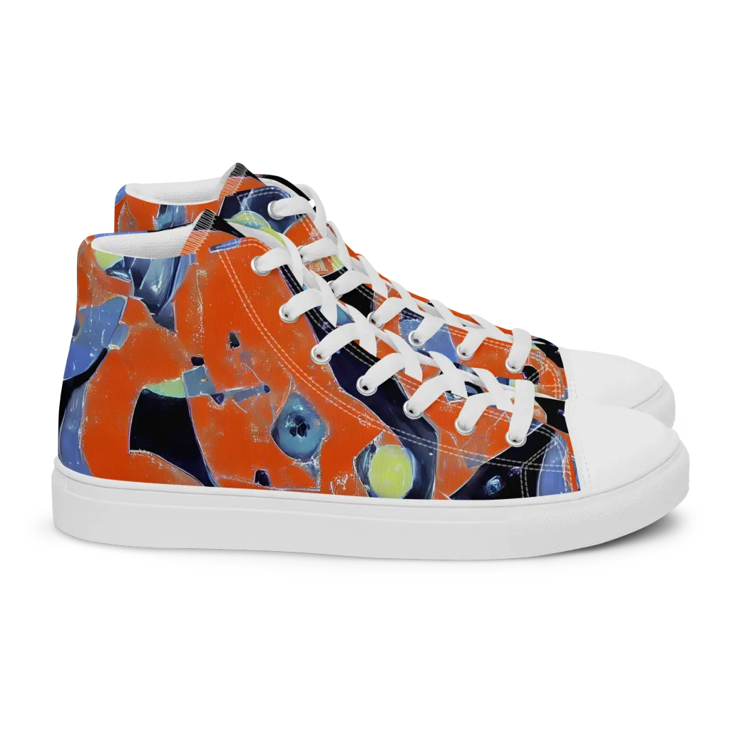 Molten Play on Women's High Top Canvas Shoes — Right