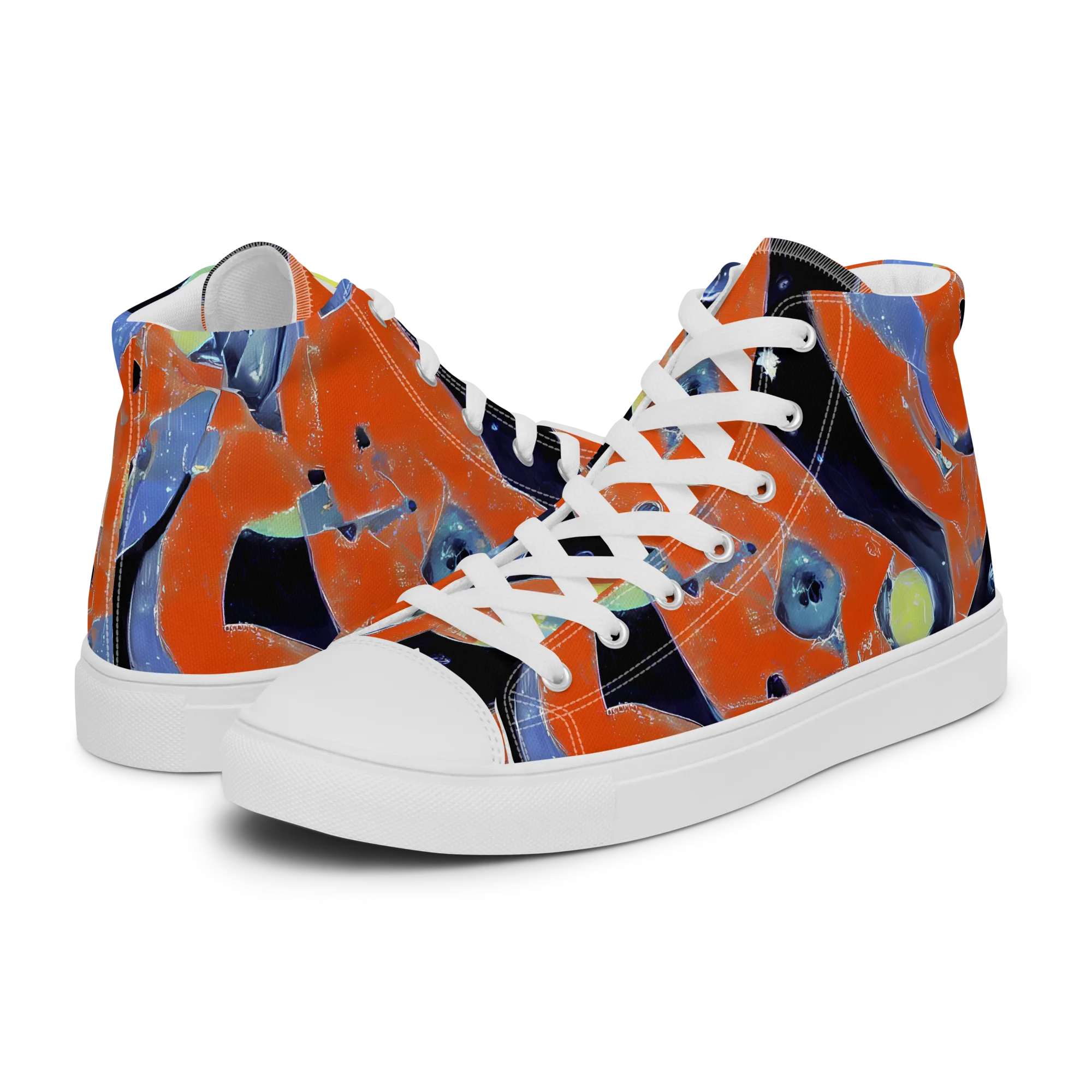 Molten Play on Women's High Top Canvas Shoes — Left