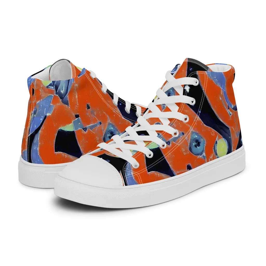 Molten Play on Women's High Top Canvas Shoes — Left
