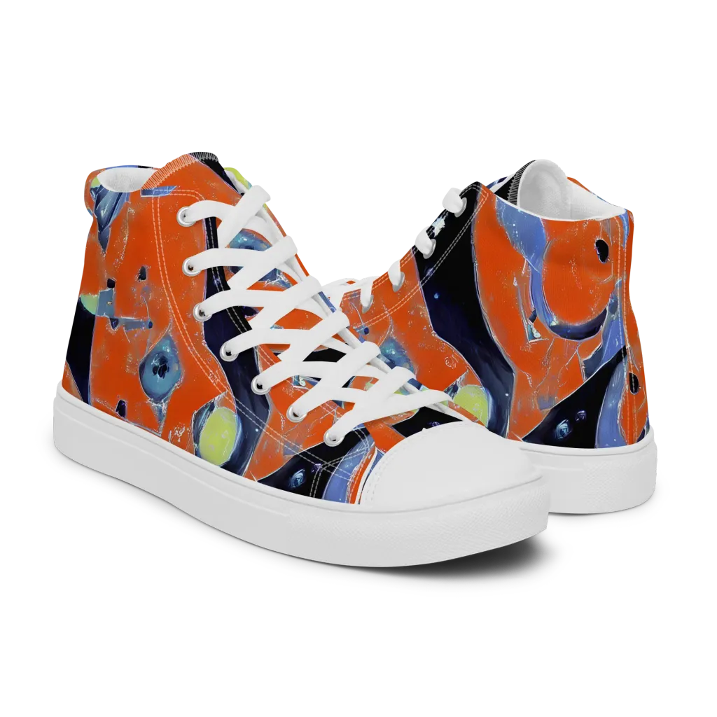 Molten Play on Women's High Top Canvas Shoes — Right