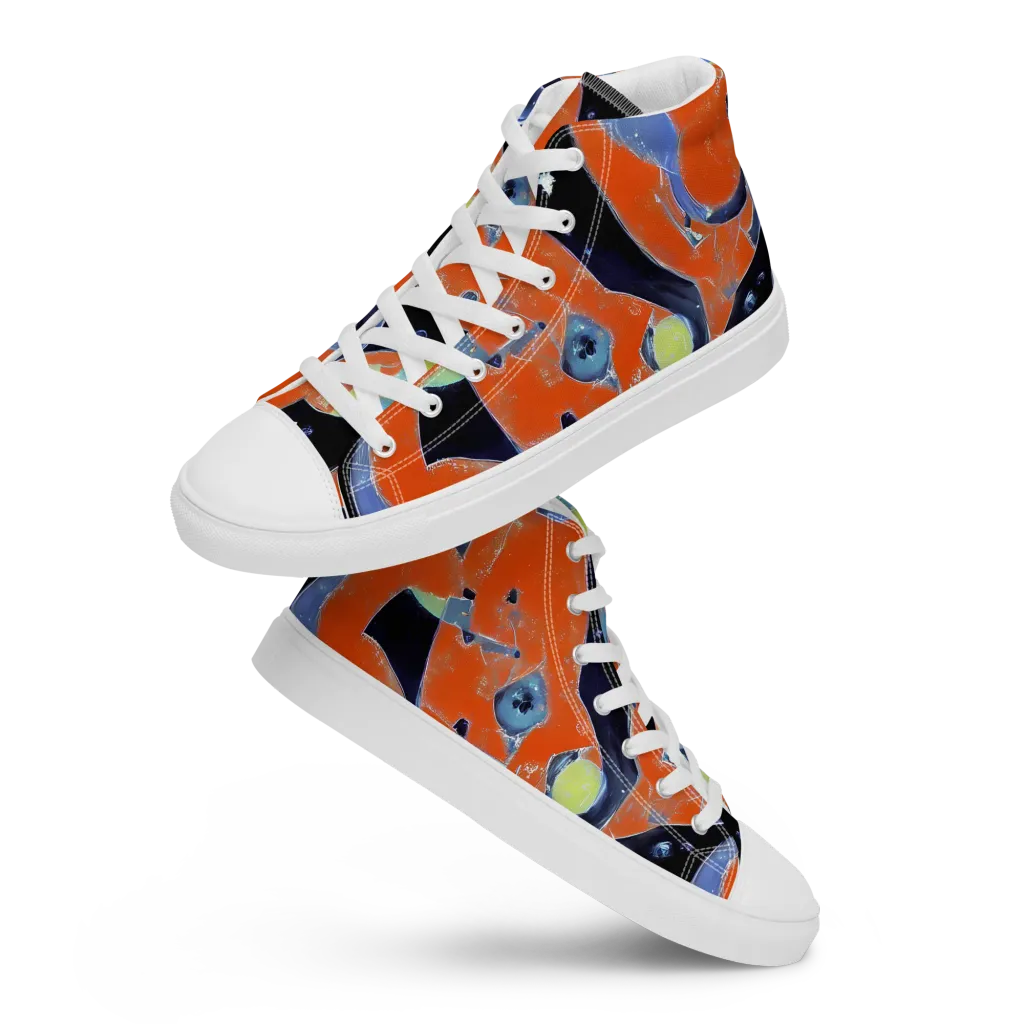 Molten Play on Women's High Top Canvas Shoes — Front
