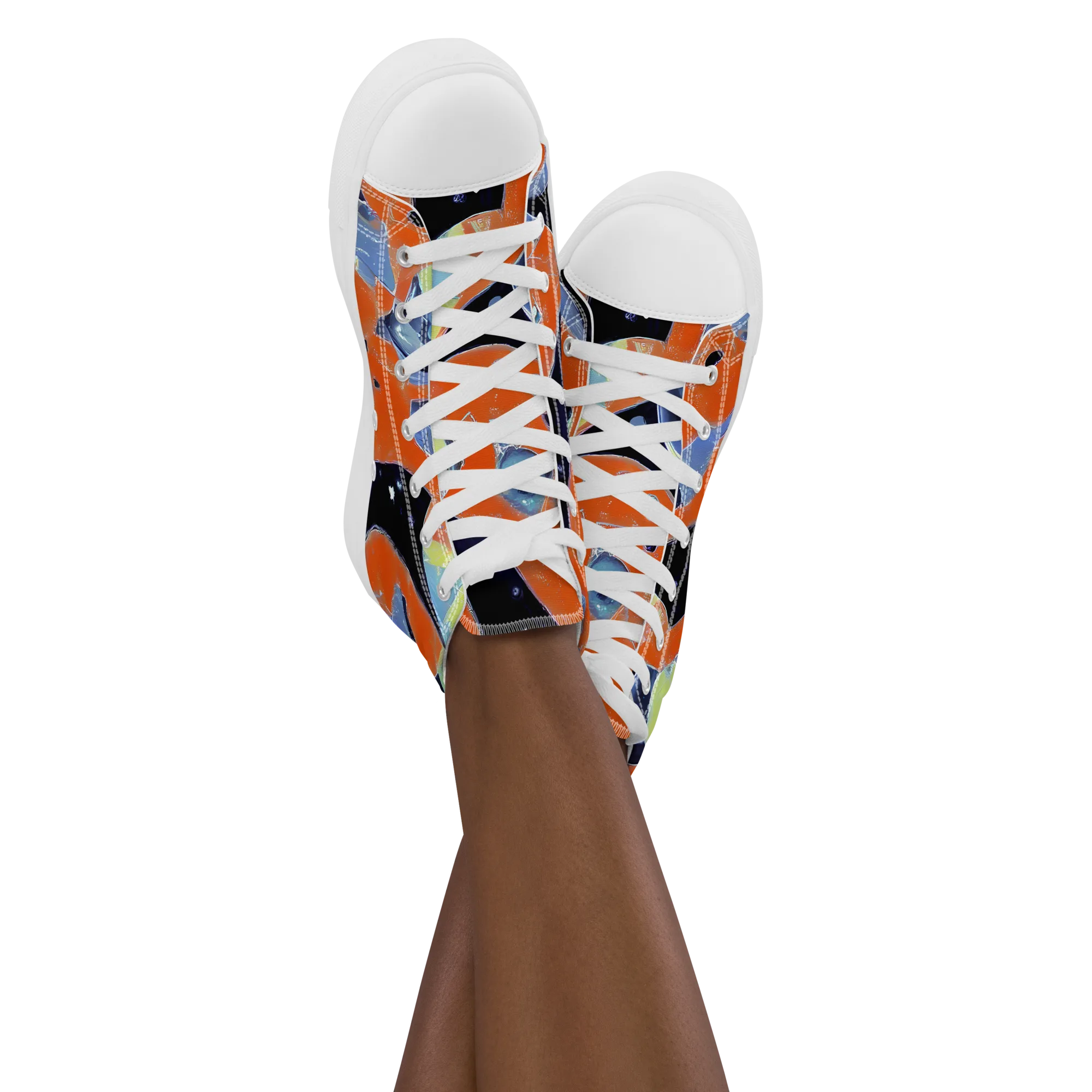 Molten Play on Women's High Top Canvas Shoes — Front