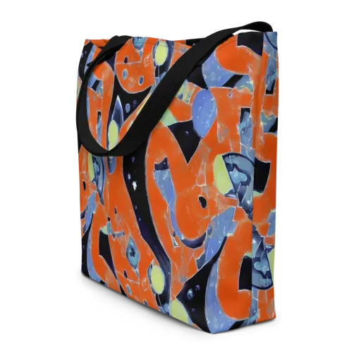 Molten Play on a Large Tote Bag W/ Pocket