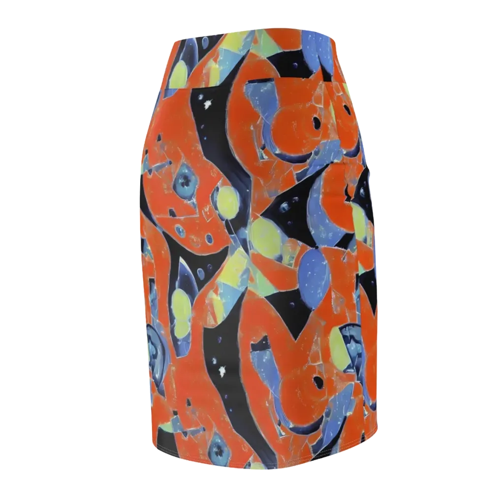 Molten Play on Pencil Skirt — Back Side