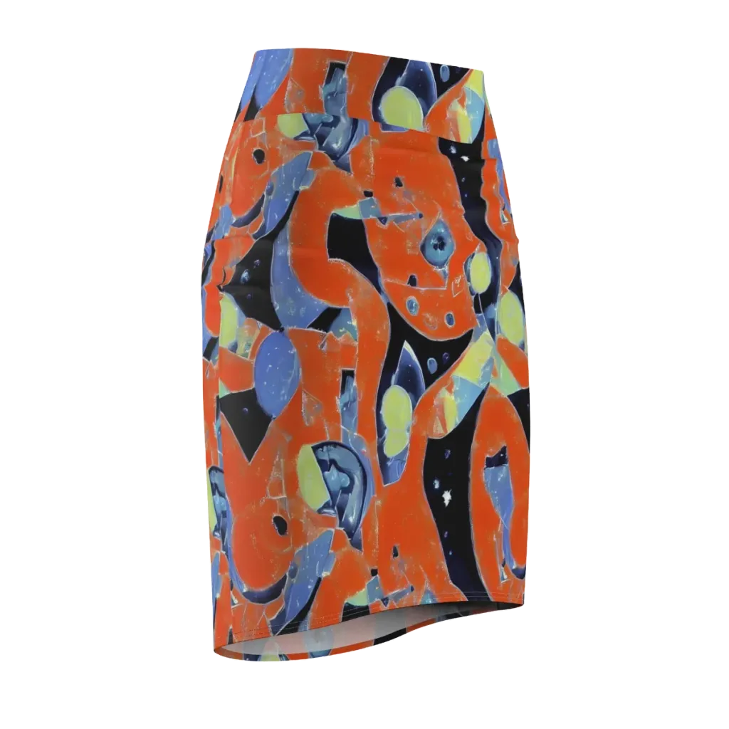 Molten Play on Pencil Skirt — Front Side