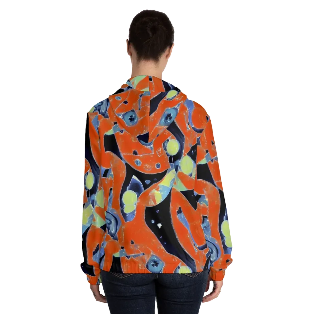 Molten Play on Women's Full-Zip Hoodie — Back On Person