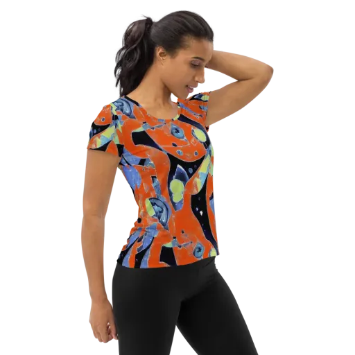 Molten Play on a Women's Athletic T-Shirt