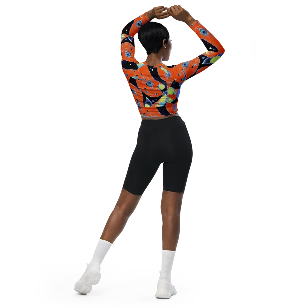 Molten Play on Long Sleeve Crop Top — Back