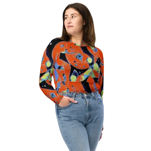 Molten Play on a Long Sleeve Crop Top