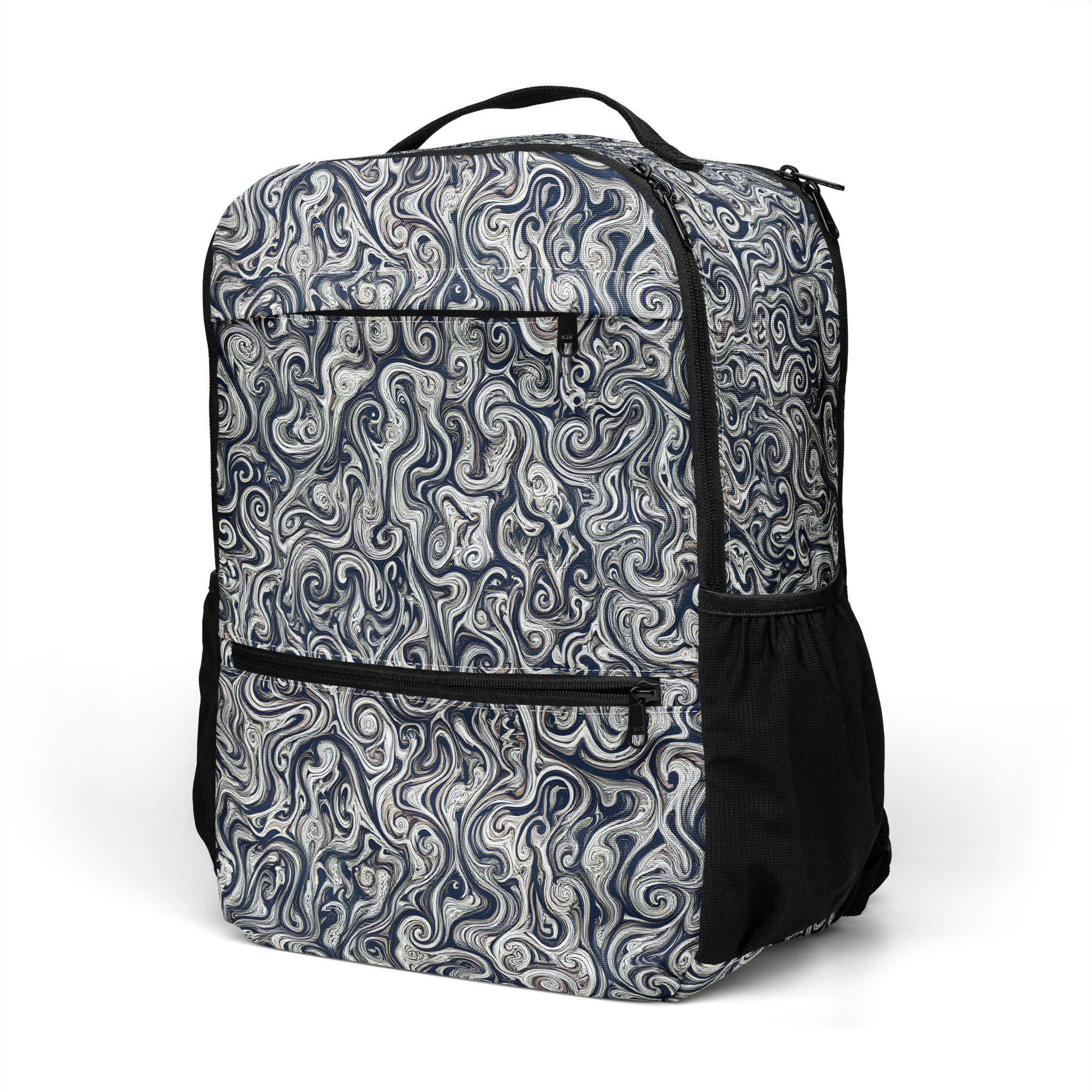 Midnight Marbling on Utility Backpack — Left Front