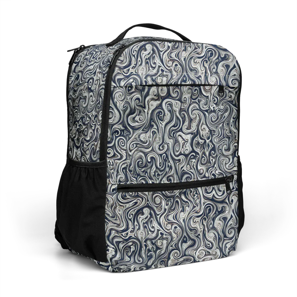 Midnight Marbling on Utility Backpack — Right Front