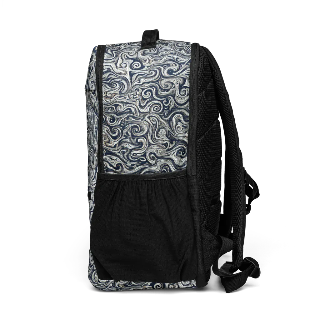 Midnight Marbling on Utility Backpack — Left