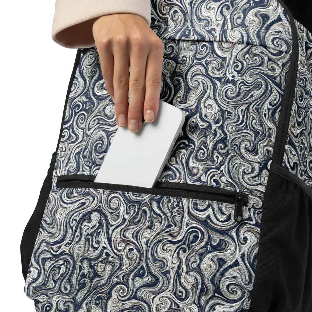 Midnight Marbling on Utility Backpack — Product details