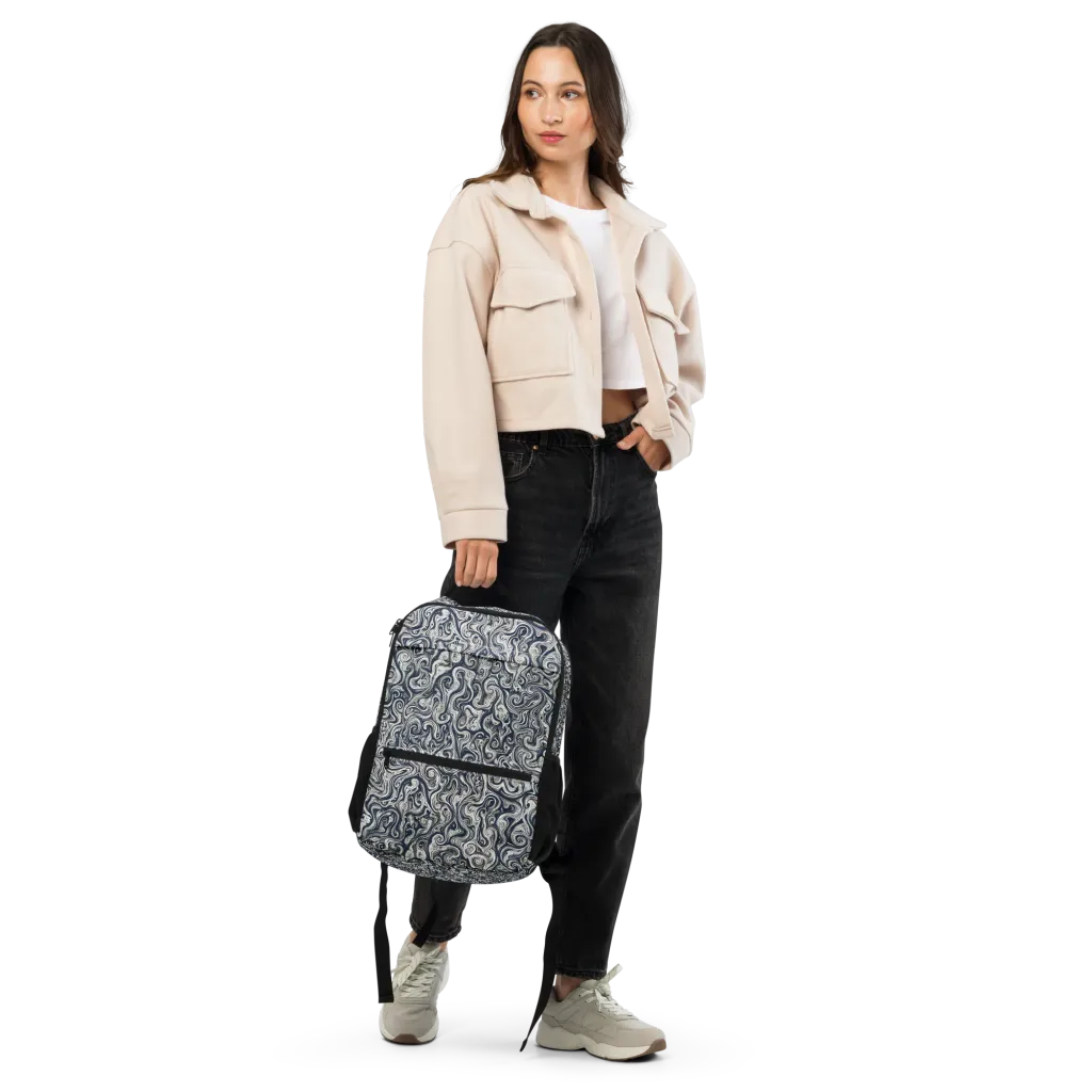Midnight Marbling on Utility Backpack — Front