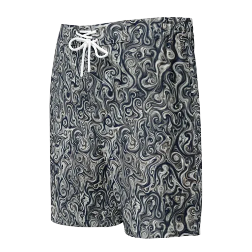 Midnight Marbling on a Men's Board Shorts