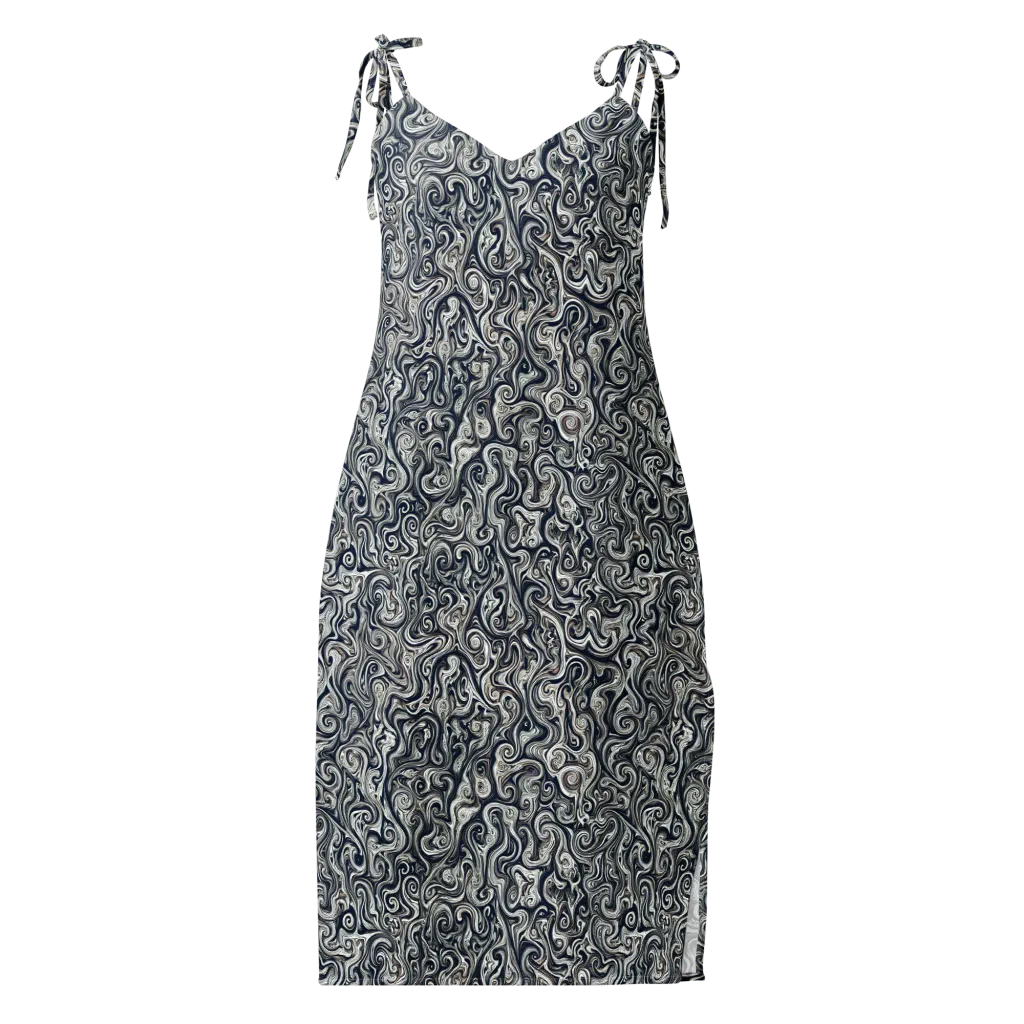 Midnight Marbling on Slip Dress — Front