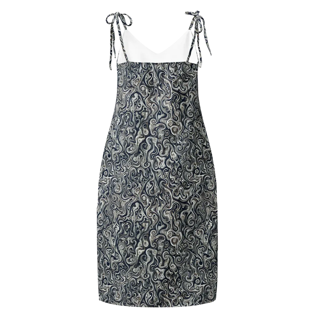 Midnight Marbling on Slip Dress — Back