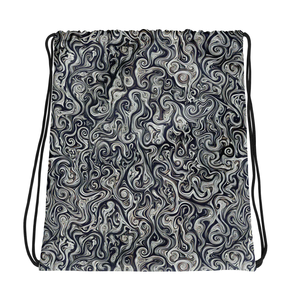 Midnight Marbling on Drawstring Bag — Photo