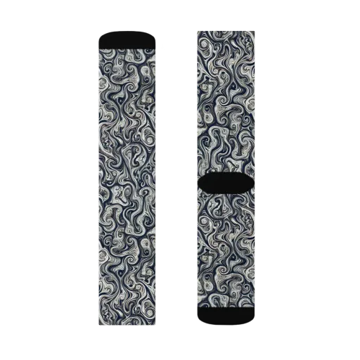 Midnight Marbling on a Socks