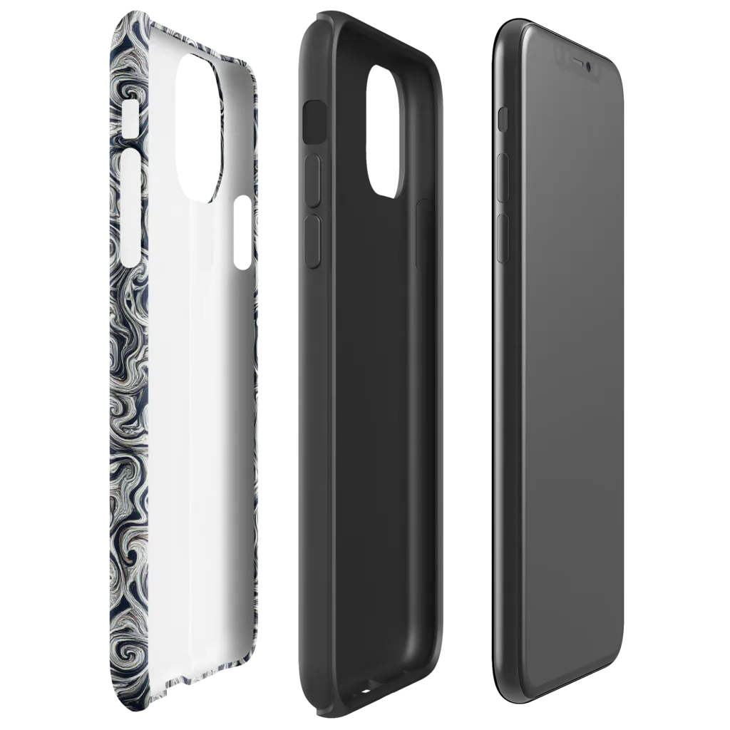 Midnight Marbling on Tough Case for iPhone® — Right