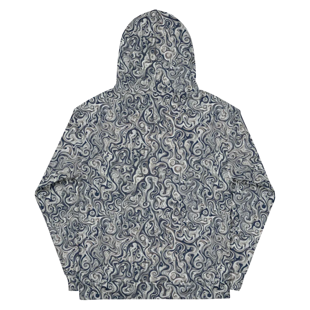 Midnight Marbling on Cotton Hoodie — Back