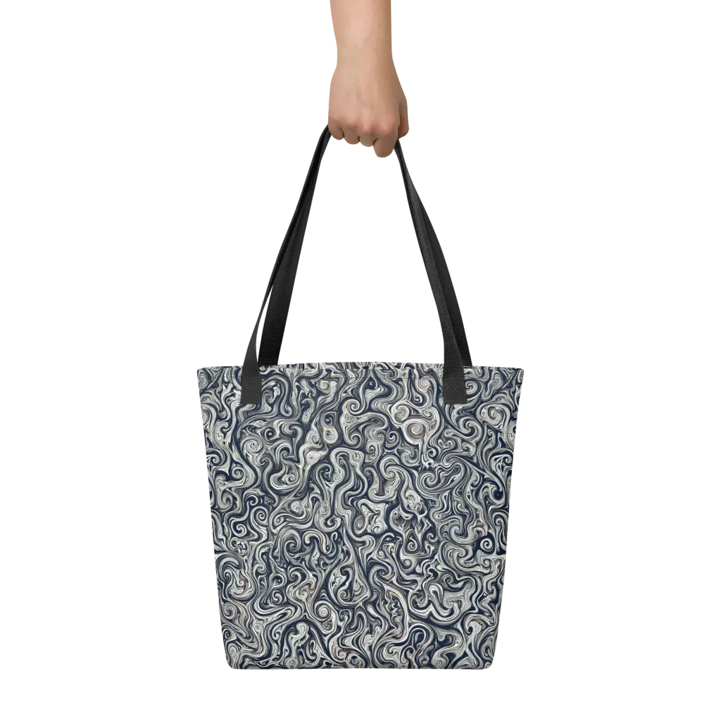 Midnight Marbling on Tote Bag — Front