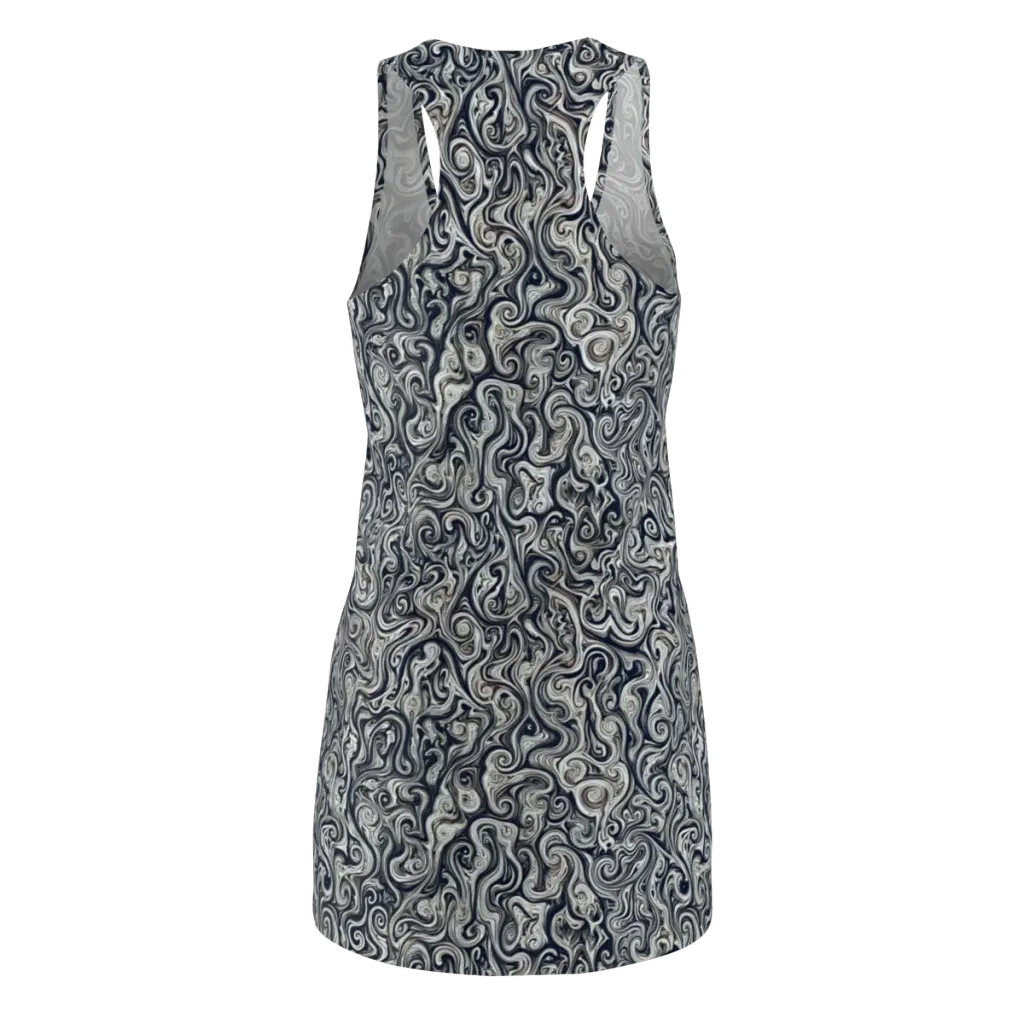 Midnight Marbling on Racerback Dress — Back