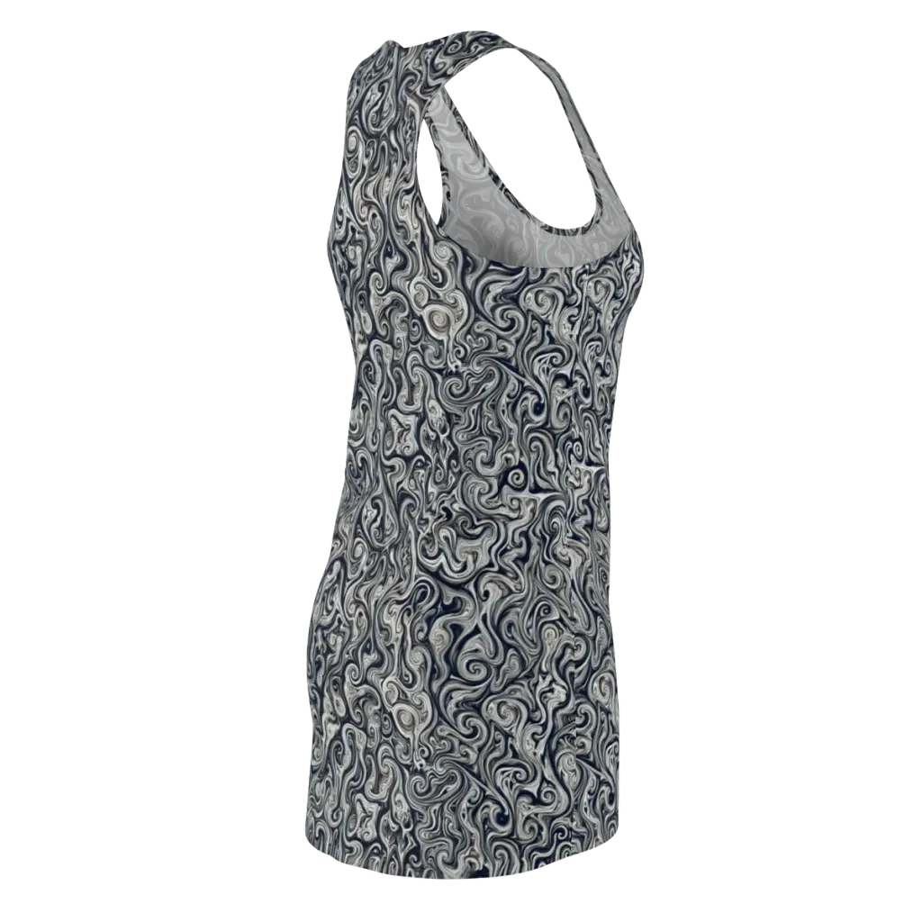 Midnight Marbling on Racerback Dress — Back Side