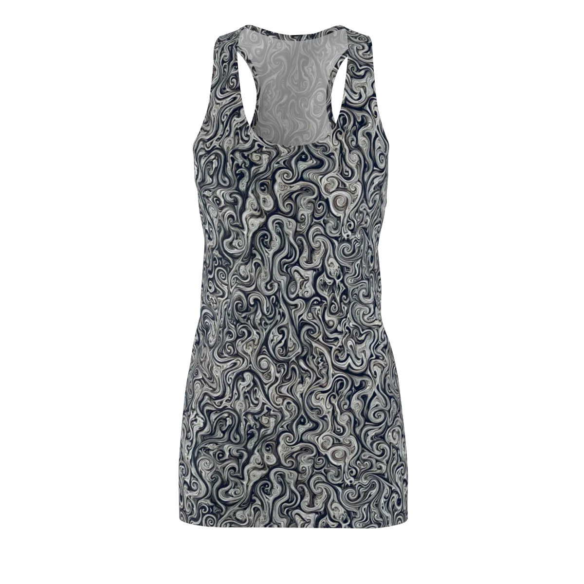 Midnight Marbling on Racerback Dress — Front