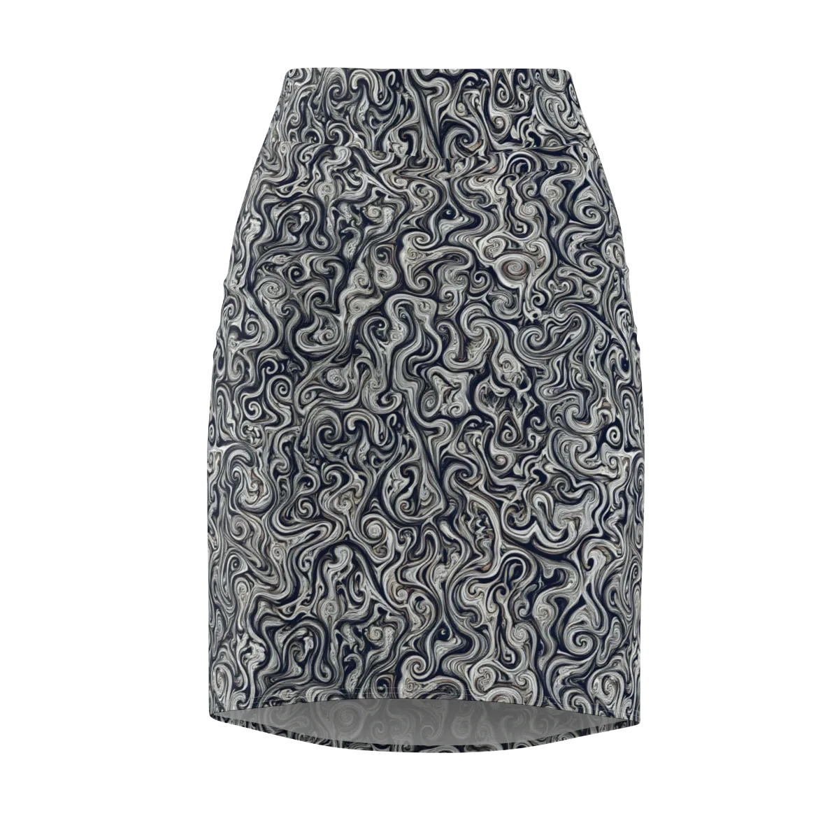 Midnight Marbling on Pencil Skirt — Front