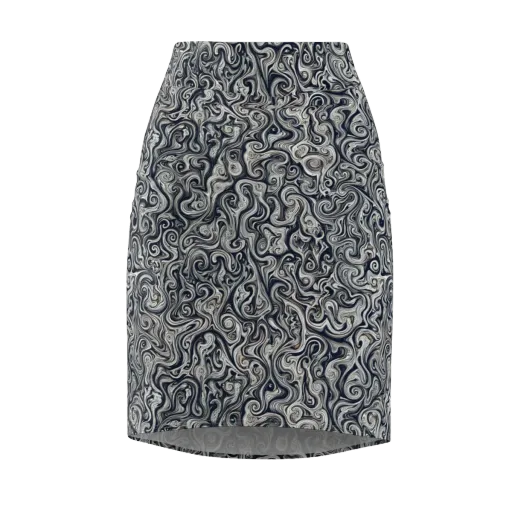 Midnight Marbling on a Pencil Skirt