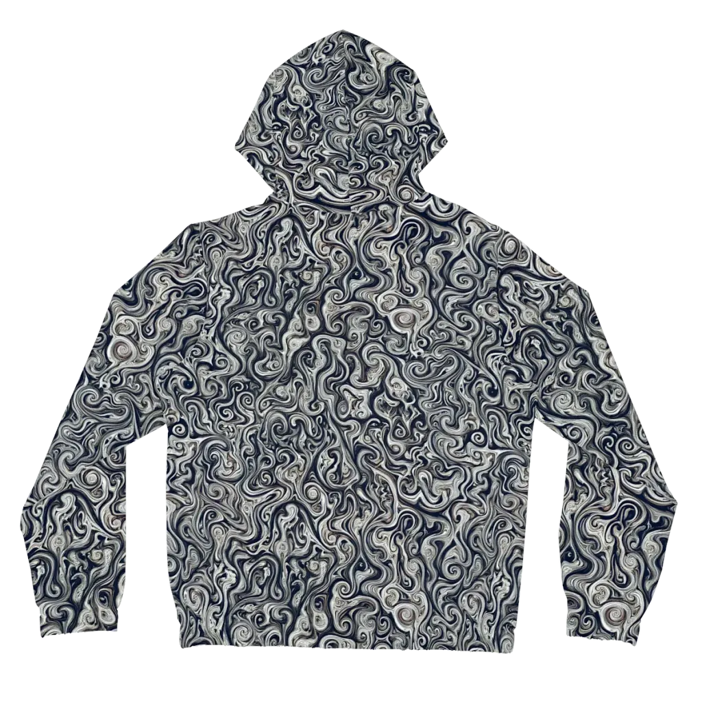 Midnight Marbling on Women's Full-Zip Hoodie — Back