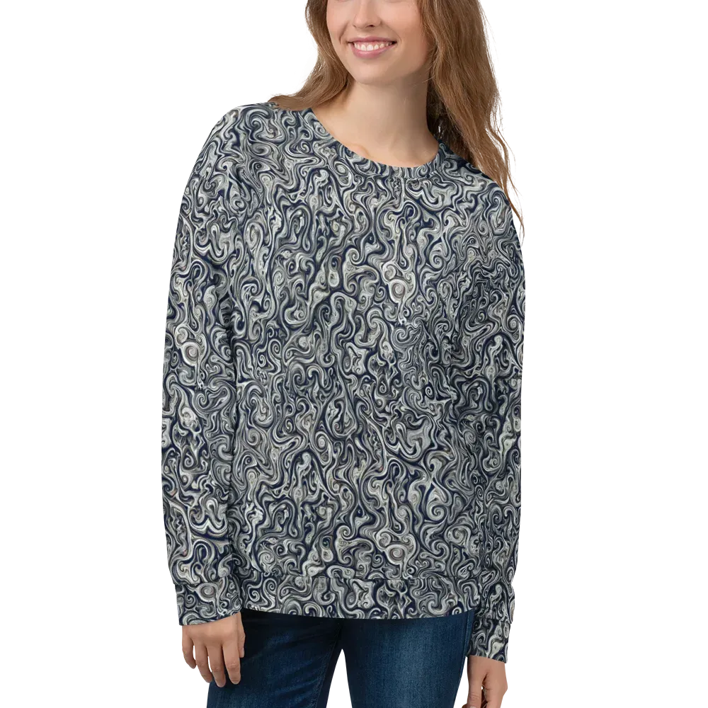 Midnight Marbling on Sweatshirt — Front