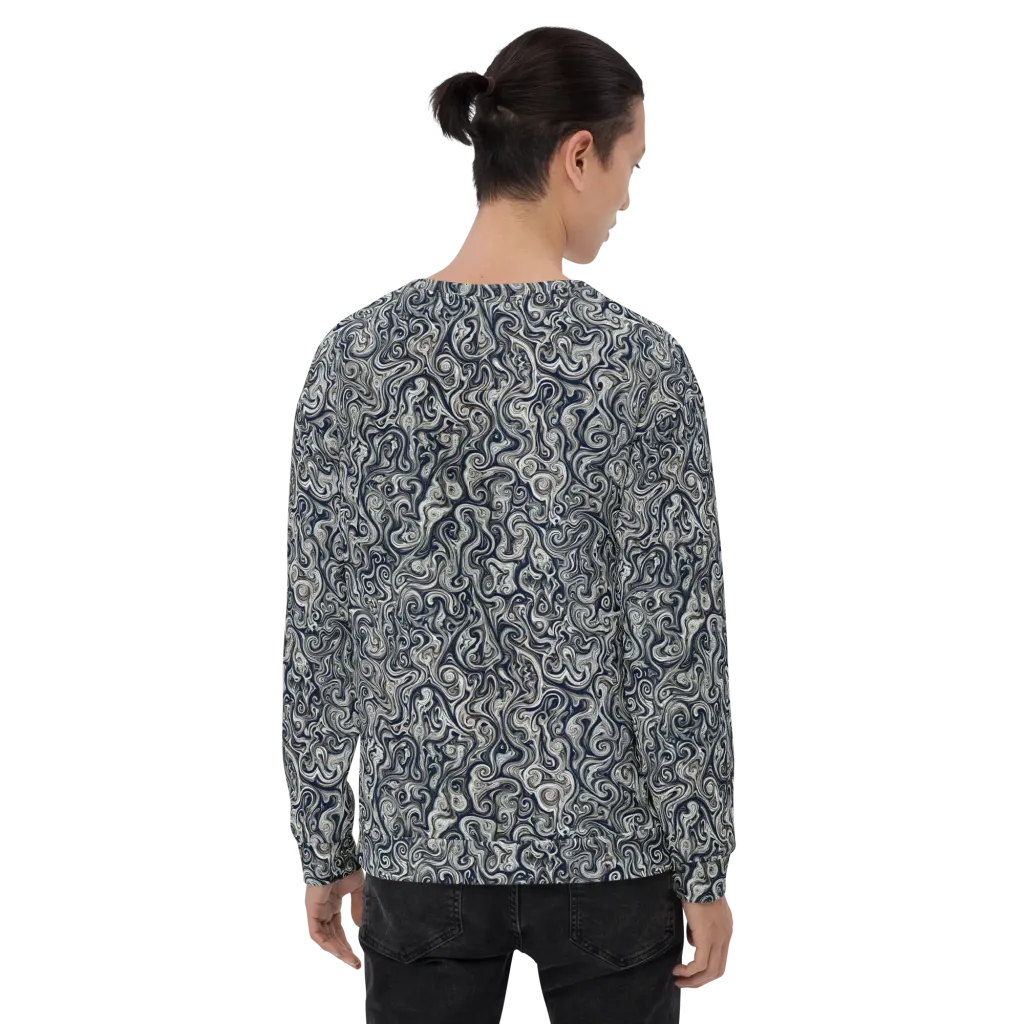 Midnight Marbling on Sweatshirt — Back