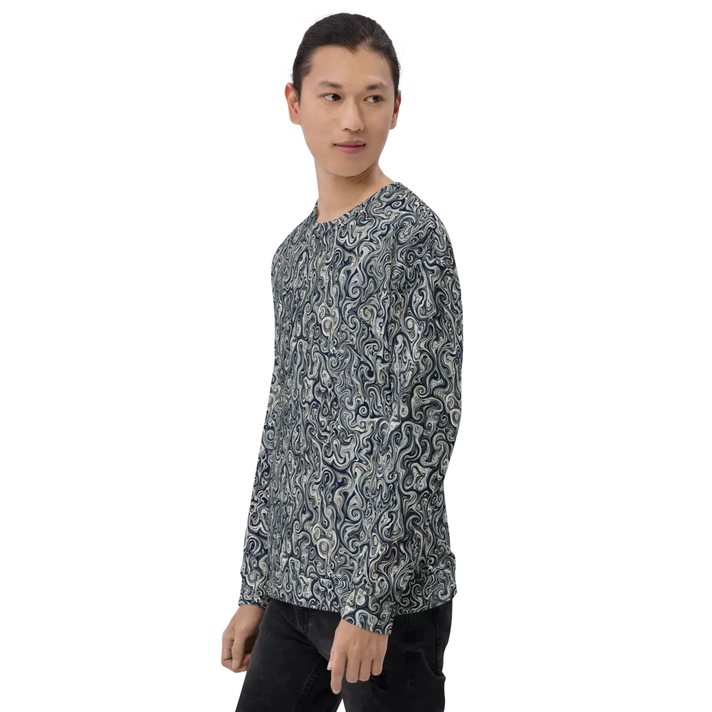 Midnight Marbling on Sweatshirt — Left Front
