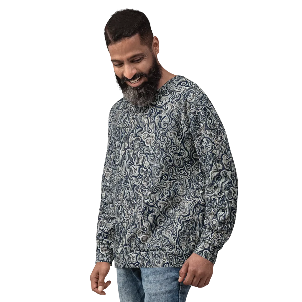 Midnight Marbling on Sweatshirt — Left Front