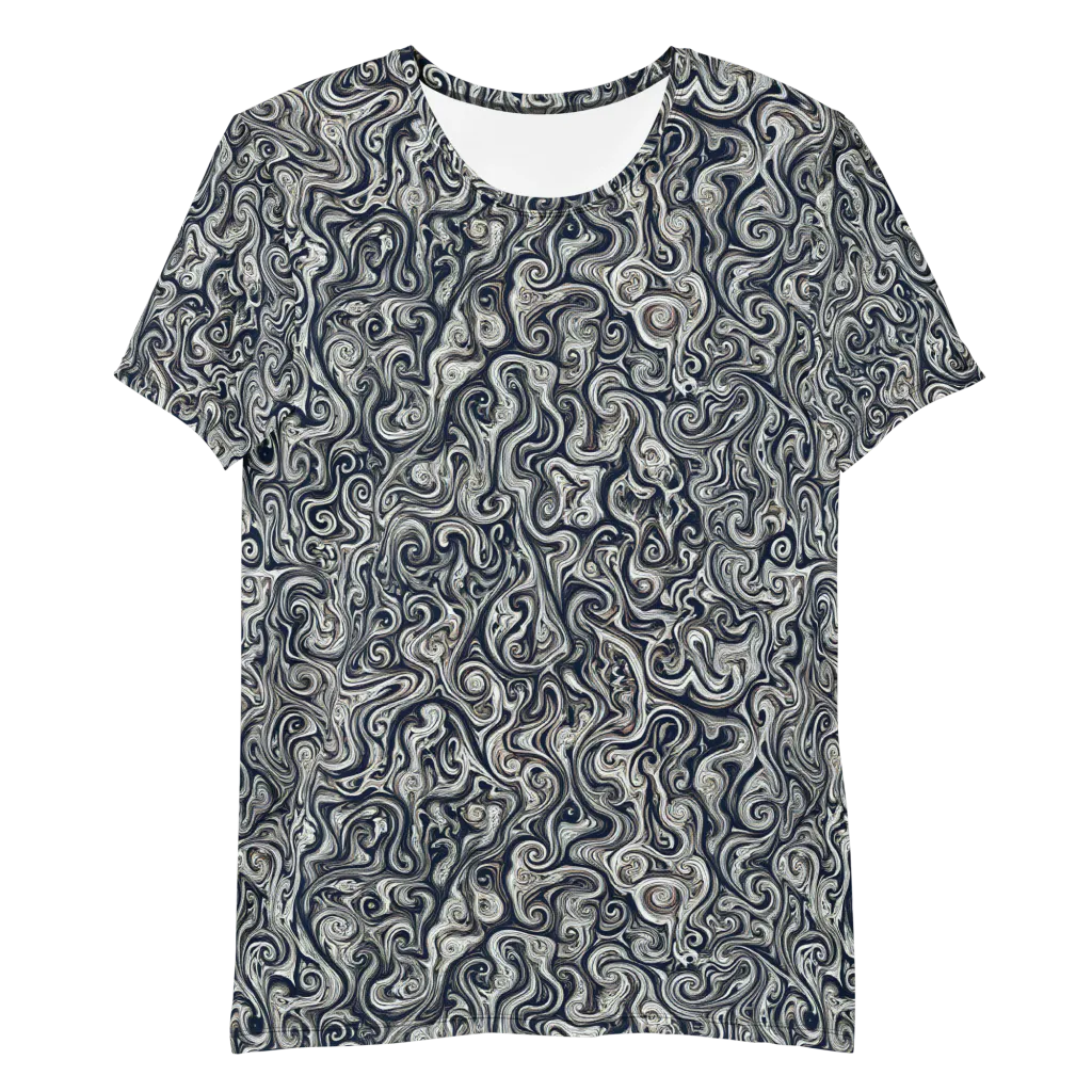 Midnight Marbling on Men's Athletic T-Shirt — Front