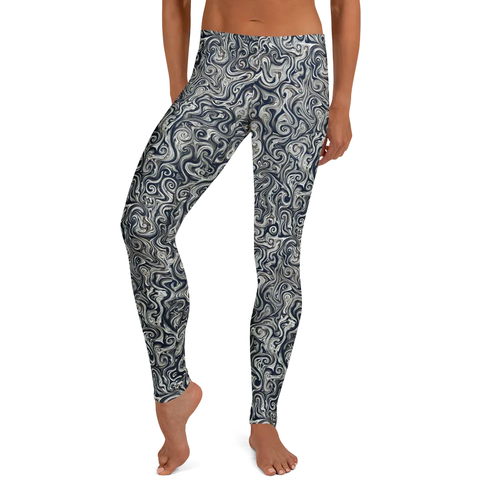 Midnight Marbling on Leggings — Front