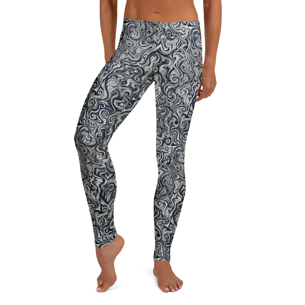 Midnight Marbling on Leggings — Front