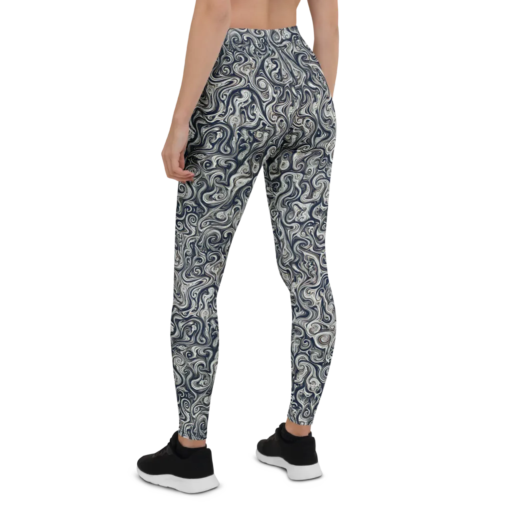 Midnight Marbling on Leggings — Back