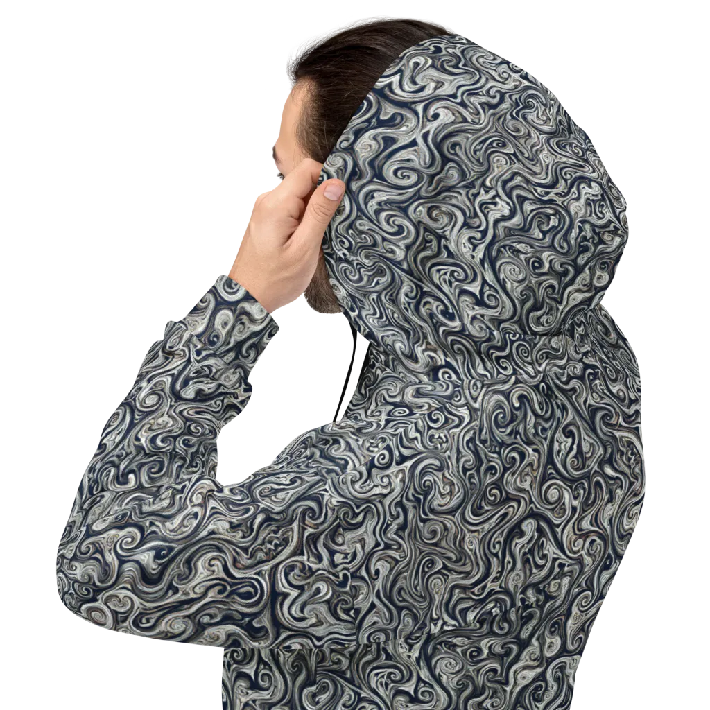 Midnight Marbling on Hoodie — Back